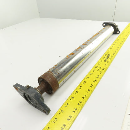 2.5" OD x 21" Flat Face Conveyor Tail Drum Roller 21.5" BF W/ Pillow Blocks