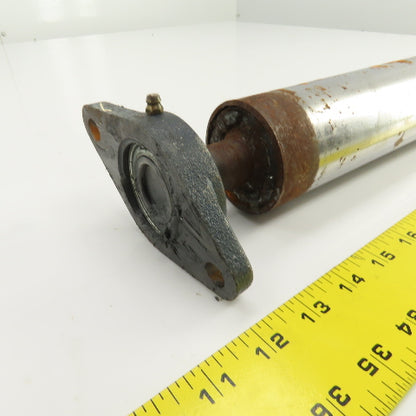 2.5" OD x 21" Flat Face Conveyor Tail Drum Roller 21.5" BF W/ Pillow Blocks