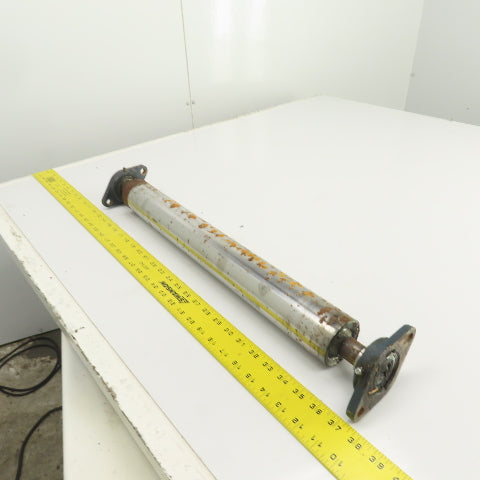 2.5" OD x 21" Flat Face Conveyor Tail Drum Roller 21.5" BF W/ Pillow Blocks