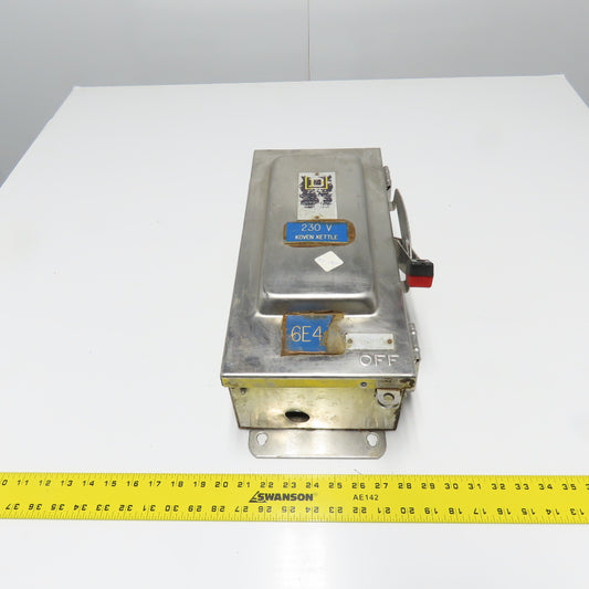 Square D H322NDS 60A Fusible Single Throw Stainless Safety Disconnect Switch