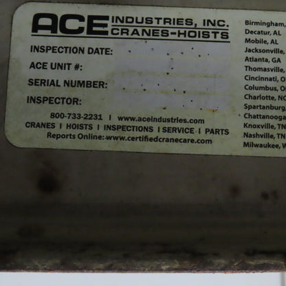 1 Ton Over Machine Gantry Jib Crane 8' Long 44-1/2" Height