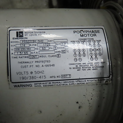65 Liter Hydraulic Power Unit 3Hp 230/460V 3Ph W/ After Cooler