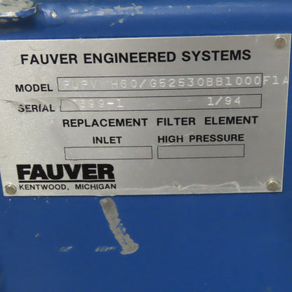 Fauver VPUPVWH60 140 Gallon Hydraulic Reclaiming Cooling Circulating System 30Hp