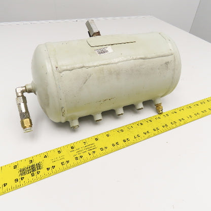 8 Port Compressed Air Holding Storage Expansion Tank Manifold 6 Liter 11 Bar