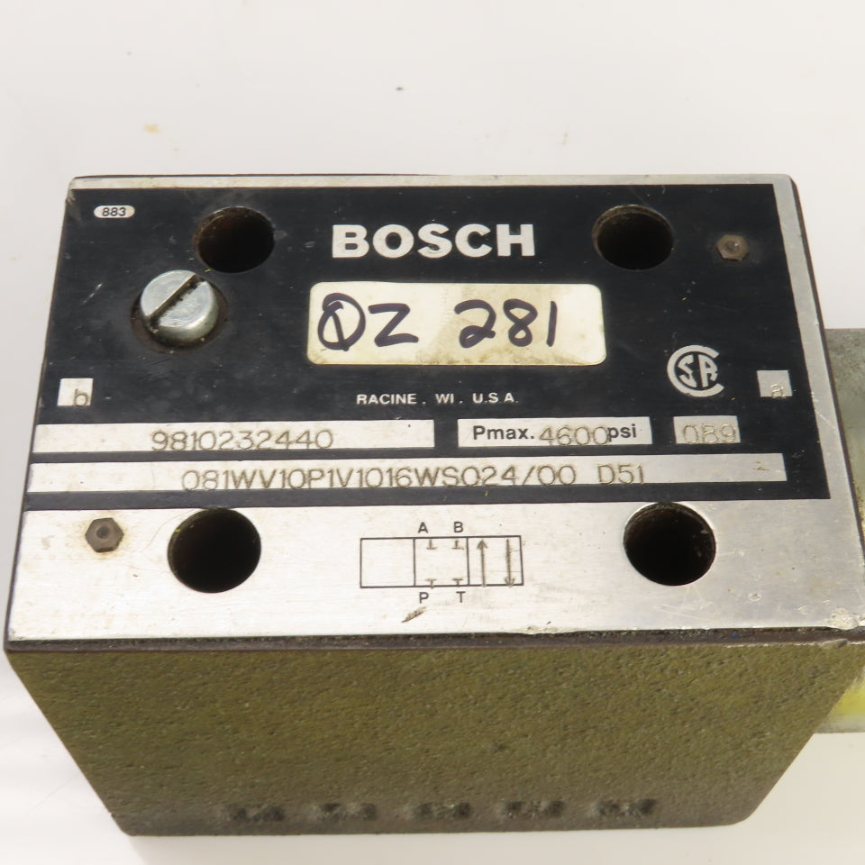 Bosch 081WV10P1V1016WS024/00 D51 9810232440 Hydraulic Directional Control Valve