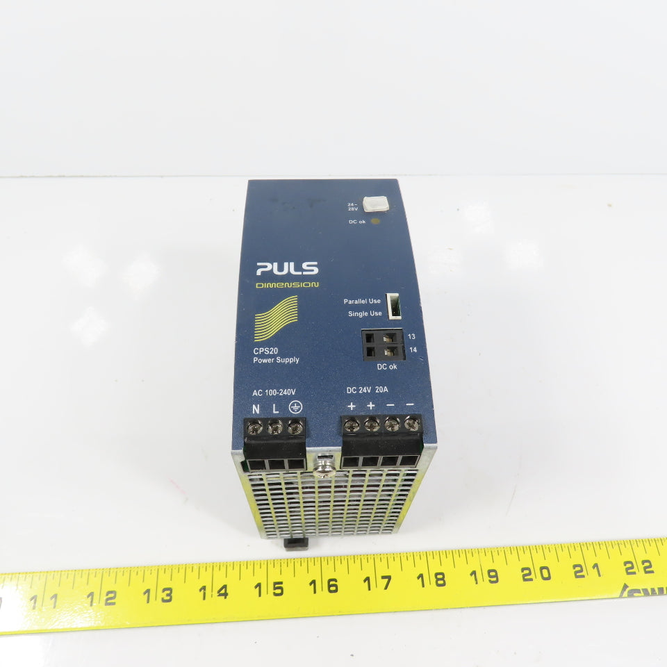 Puls CPS20.241-C1 Dmension 24-28VDC 24A Power Supply 100-240V Input Single Phase