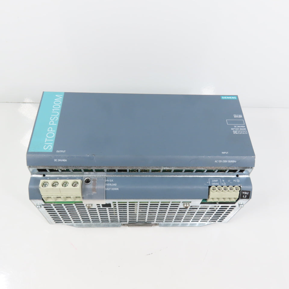 Siemens 6EP1337-3BA00 Sitop PSU100M 24V DC 40A Power Supply 120/230VAC Input