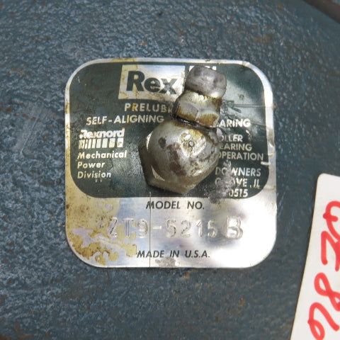 Rex ZT95215 Self Aligning Take-Up Roller Bearing Unit 2-15/16" Bore 2800RPM