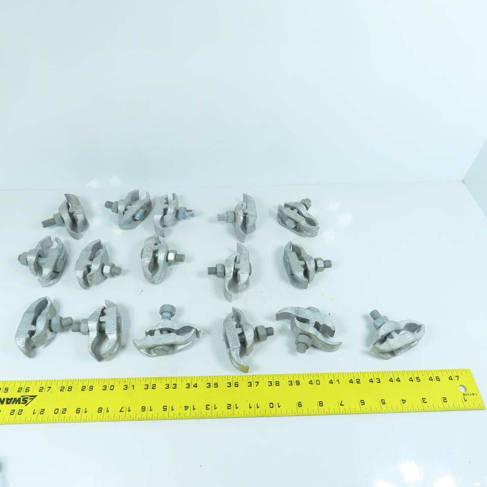 1" Parallel Conduit Beam Clamp Electrogalvanized Iron Lot Of 16