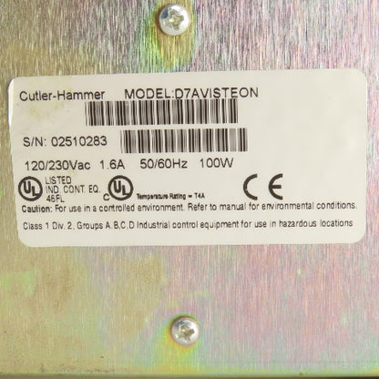 Cutler-Hammer D7AVISTE0N D7A Operator Control Panel HMI PC Display 120/230VAC