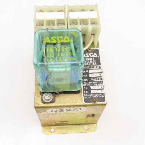 ASCO 214B69 Under Voltage Monitor 120V