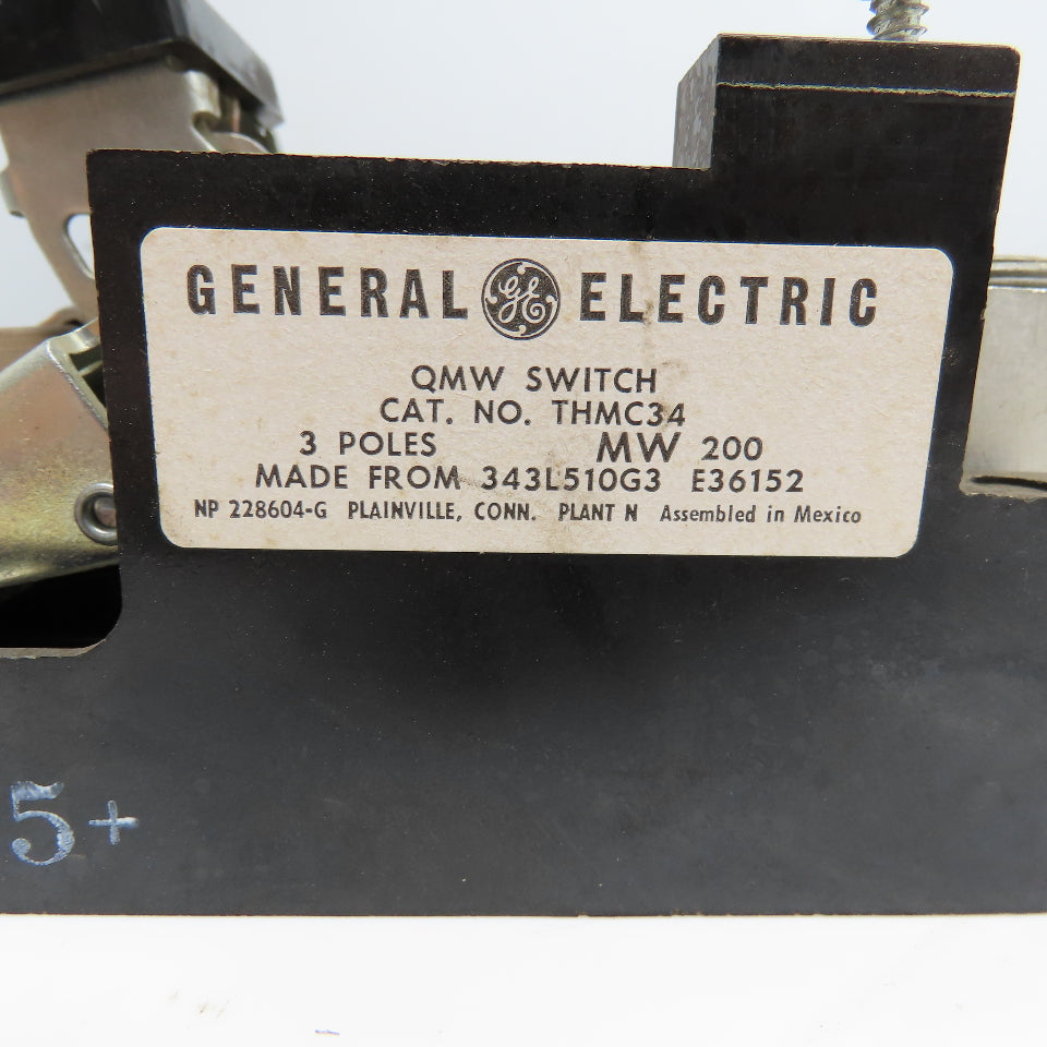 General Electric THMC34 3 Pole 200A Fusible QMW Disconnect Switch