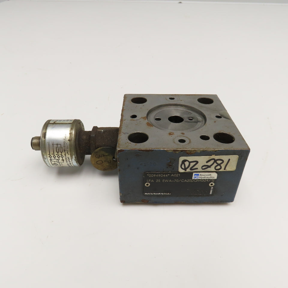 Rexroth LFA 25 EWA-70/CA20DQMG24/12 Hydraulic Valve Block W/ GIV 50 24VDC Limit
