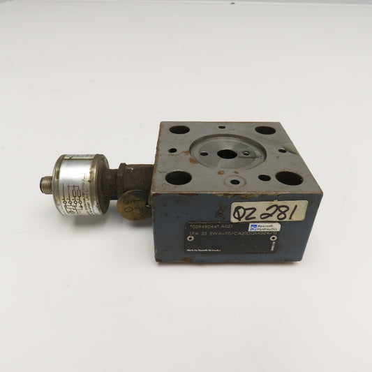 Rexroth LFA 25 EWA-70/CA20DQMG24/12 Hydraulic Valve Block W/ GIV 50 24VDC Limit