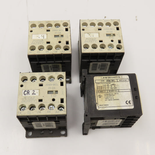 Jokab Safety JSNA-MCL Contactor Relay 24VDC Coil Lot Of 4