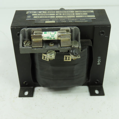 Allen Bradley 1497-N5 Ser A Transformer 220-240/440-480V Pri 110-120V .200KVA