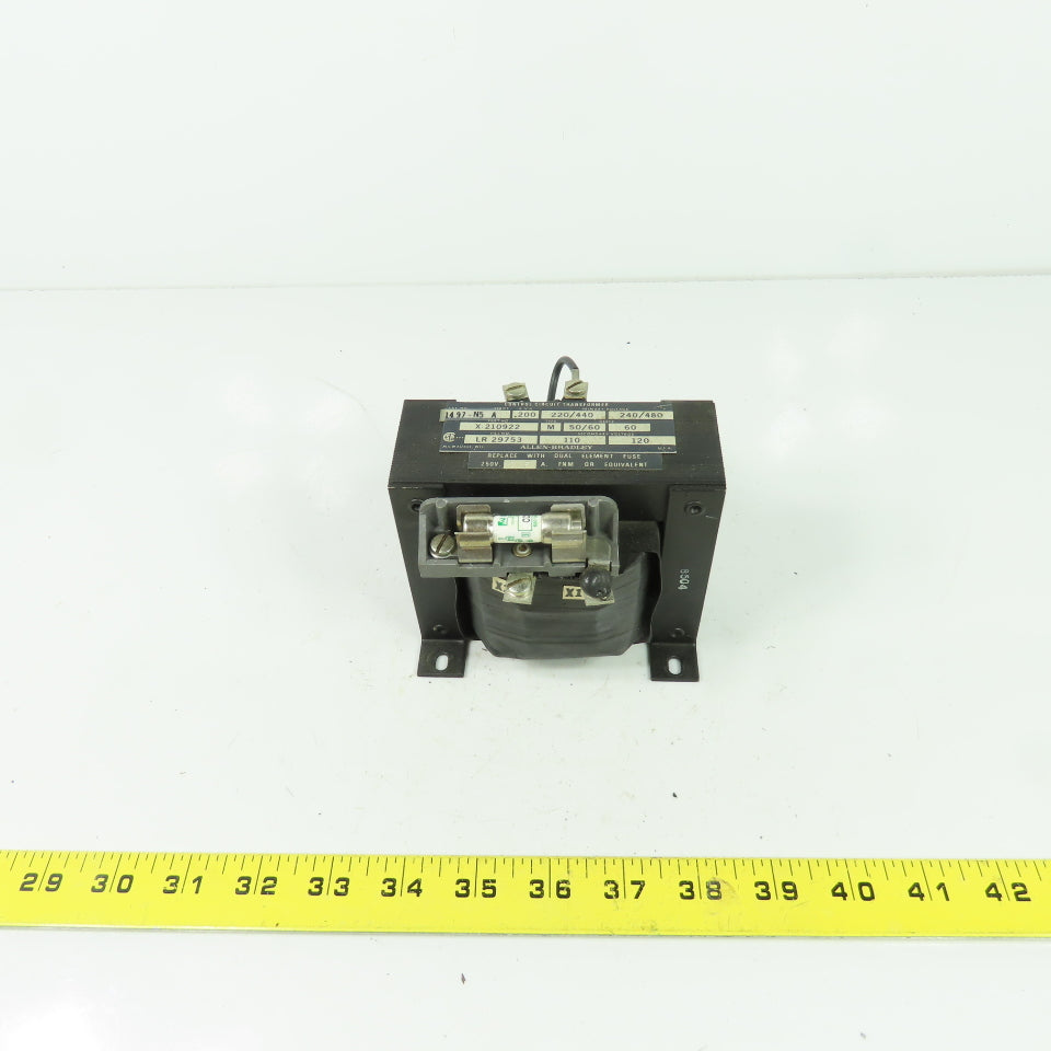 Allen Bradley 1497-N5 Ser A Transformer 220-240/440-480V Pri 110-120V .200KVA