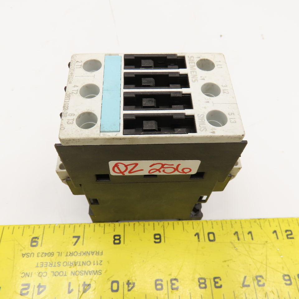 Siemens 3RT1023-3B 3ZX1012-0RT02-1AA1 Magnetic Contactor 600VAC 7.5Hp 24VDC Coil