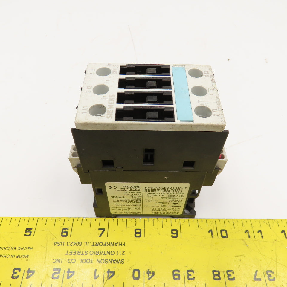 Siemens 3RT1023-3B 3ZX1012-0RT02-1AA1 Magnetic Contactor 600VAC 7.5Hp 24VDC Coil