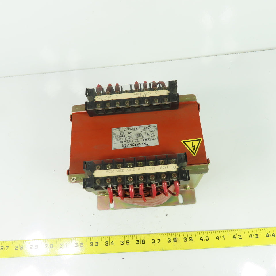 Gomi Electric Z56-05206-00 1Ph Transformer 180-230V Pri 100-110V Sec 2KVA