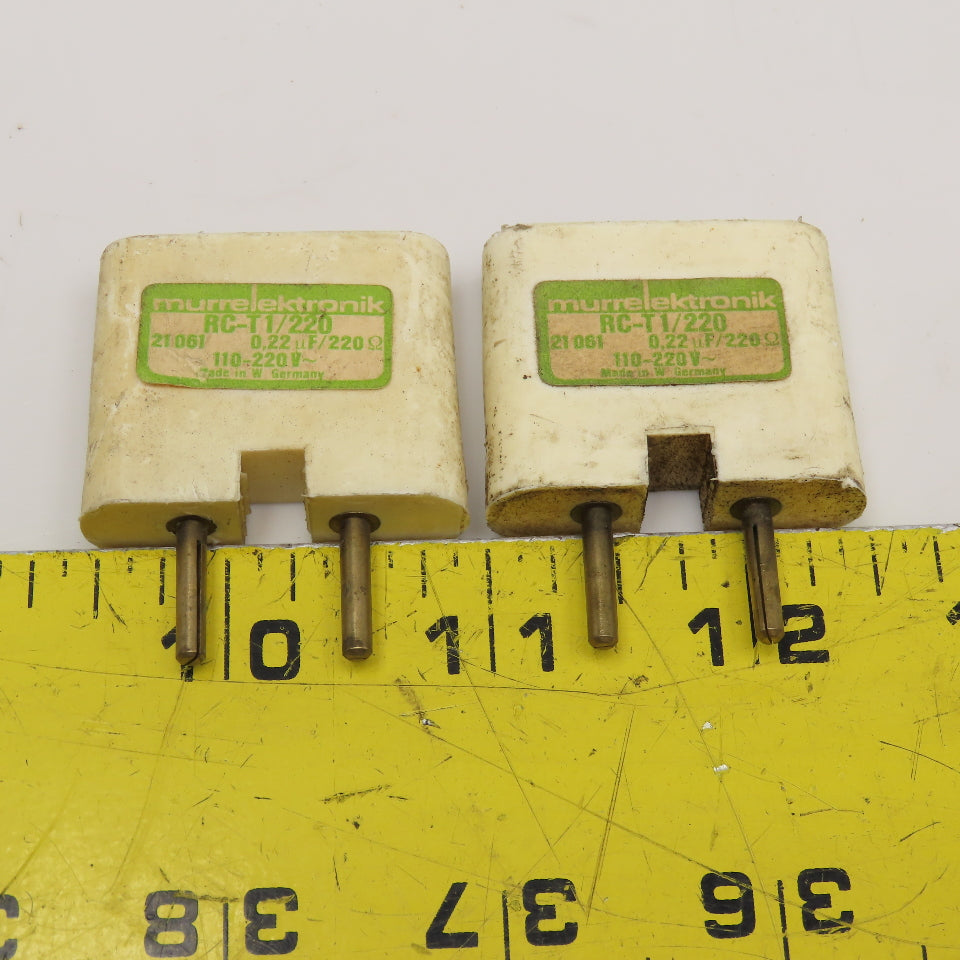 Murrelektronik RC-T1/220 110-220V .22uF 220Ohm Surge Suppressor Lot Of 2