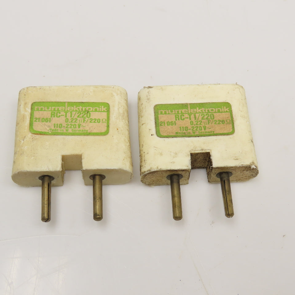 Murrelektronik RC-T1/220 110-220V .22uF 220Ohm Surge Suppressor Lot Of 2