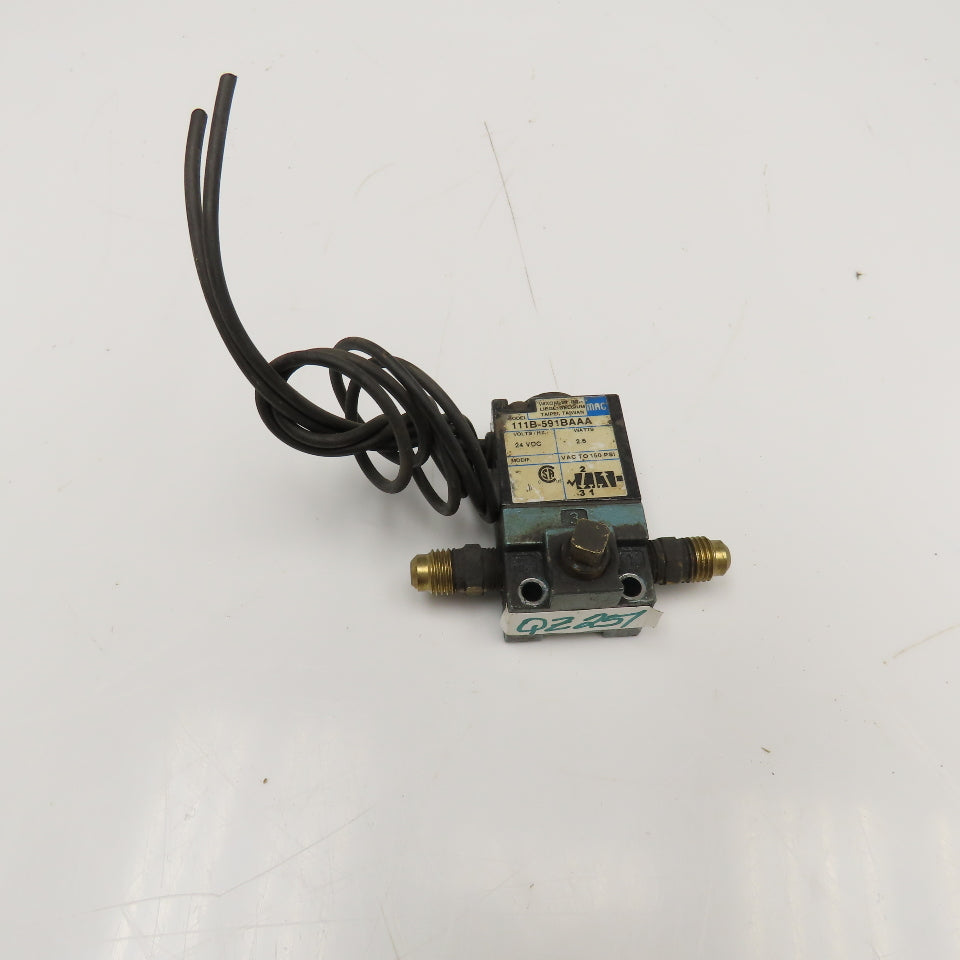 MAC 111B-591BAAA 3/2 Position Pneumatic Solenoid Valve 24VDC Coil 1/8" Ports