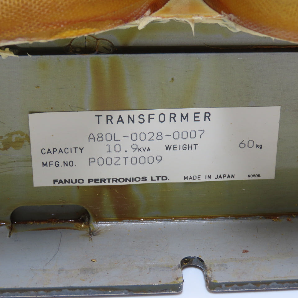 Fanuc A80L-0028-0007 Transformer 440-480//500-575V Pri 200-220V 1Ph-3Ph 10.9KVA