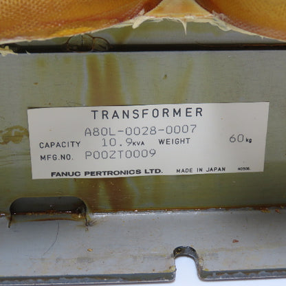 Fanuc A80L-0028-0007 Transformer 440-480//500-575V Pri 200-220V 1Ph-3Ph 10.9KVA