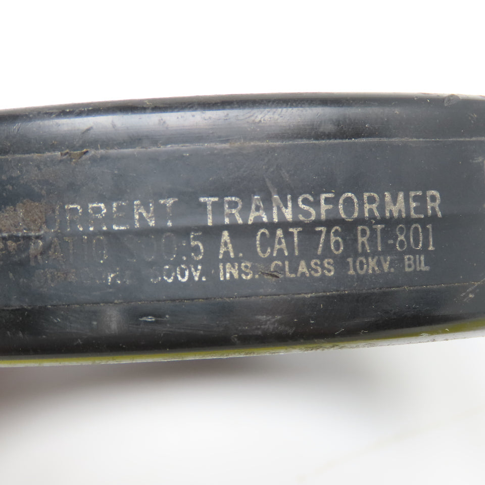 EIL Instruments Inc. Cat 76 RT-801 800:5A Ratio Current Transformer 600V 50/60Hz