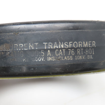 EIL Instruments Inc. Cat 76 RT-801 800:5A Ratio Current Transformer 600V 50/60Hz
