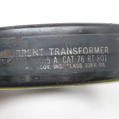EIL Instruments Inc. Cat 76 RT-801 800:5A Ratio Current Transformer 600V 50/60Hz