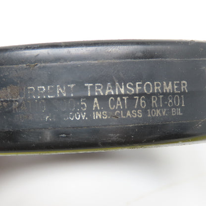 EIL Instruments Inc. Cat 76 RT-801 800:5A Ratio Current Transformer 600V 50/60Hz