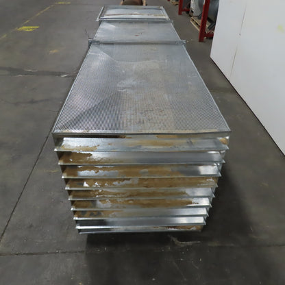 34" x 34" x 137" OAL Square 18 Gauge Galvanized Steel Duct W/ Mesh Top & Damper