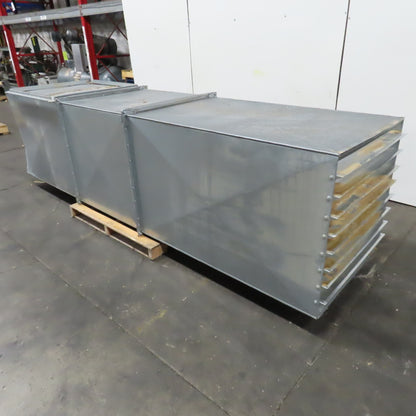 34" x 34" x 137" OAL Square 18 Gauge Galvanized Steel Duct W/ Mesh Top & Damper