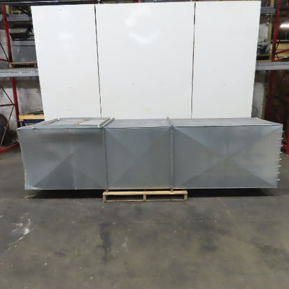 34" x 34" x 137" OAL Square 18 Gauge Galvanized Steel Duct W/ Mesh Top & Damper