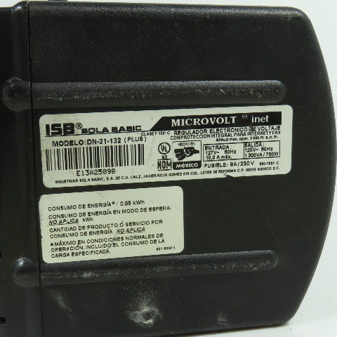 ISB Sola DN-21-132 Basic Microvolt Inlet 1300 Plus Regulator 8-Outlets