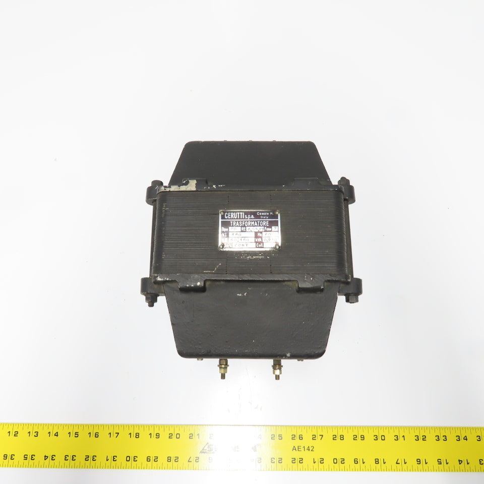 Cerutti Type PB 0.940KVA Transformer 480V Pri 60/130/180V Sec RE 6.5.17 1Ph 60Hz