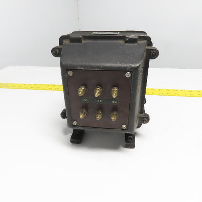 Cerutti Type PB 0.940KVA Transformer 480V Pri 60/130/180V Sec RE 6.5.17 1Ph 60Hz