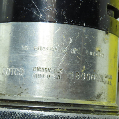 Dotco 10T4318A-62 Pneumatic Air Router 18,000 RPM 90PSIG 1/2" Shank Tested