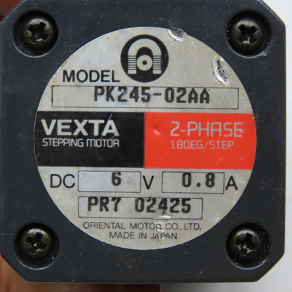 Vexta PK245-02AA 6VDC 0.8A 2 Phase 1.8 Deg Stepper Motor 5mm Shaft