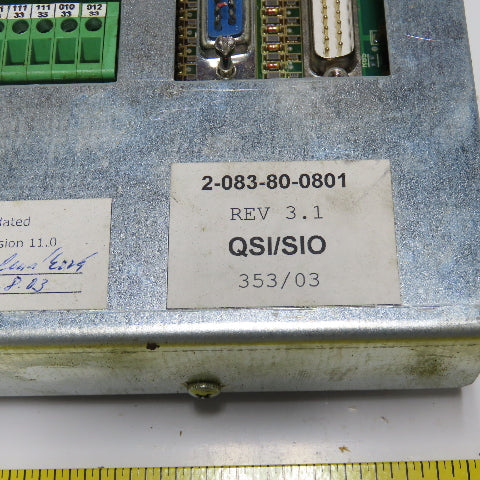 Homag 2-083-80-0801 Rev 3.1 Controller QSI/SIO Version 11.0 Brandt Edge Bander