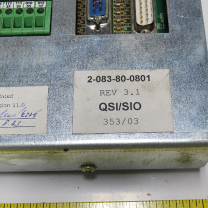 Homag 2-083-80-0801 Rev 3.1 Controller QSI/SIO Version 11.0 Brandt Edge Bander