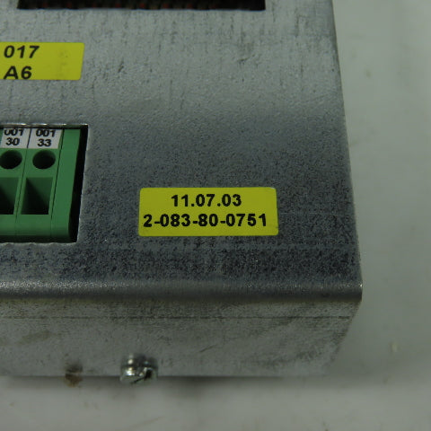 Homag 2-083-80-0751 Controller 11.07.03 017 A6 From Brandt Edge Bander