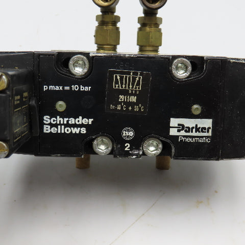 Parker Schrader Bellows 29114M 5/2 Position Pneumatic Solenoid Valve 110V Coil