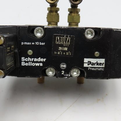 Parker Schrader Bellows 29114M 5/2 Position Pneumatic Solenoid Valve 110V Coil