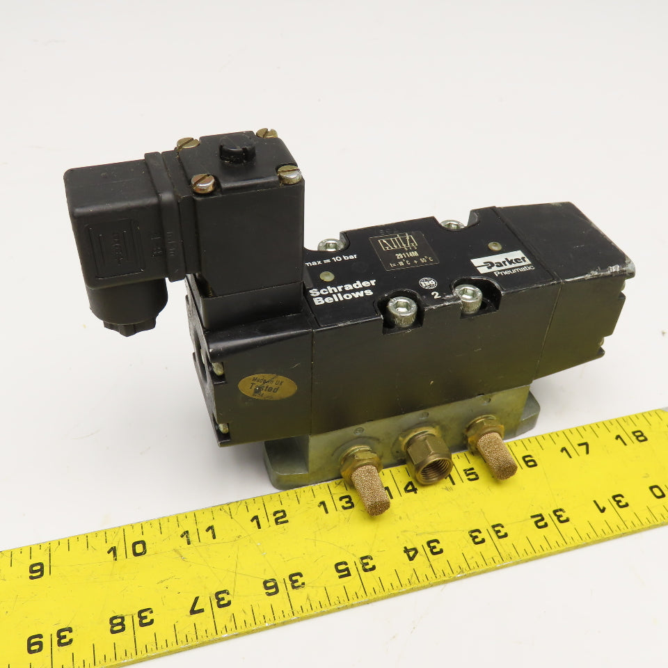 Parker Schrader Bellows 29114M 5/2 Position Pneumatic Solenoid Valve 110V Coil