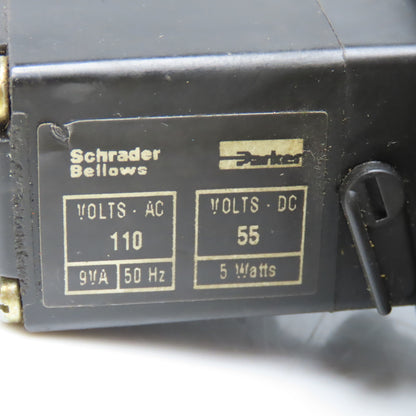 Parker Schrader Bellows 29114M 5/2 Position Pneumatic Solenoid Valve 110V Coil