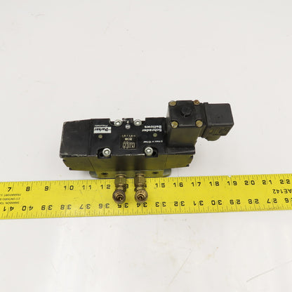 Parker Schrader Bellows 29114M 5/2 Position Pneumatic Solenoid Valve 110V Coil