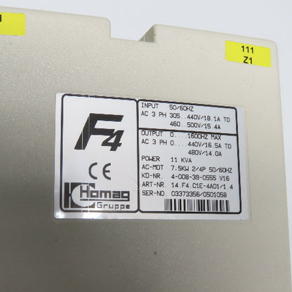 KEB 4-008-39-0555 3Ph 11KVA 50/60Hz Drive Inverter 305-500V Input 480V Output